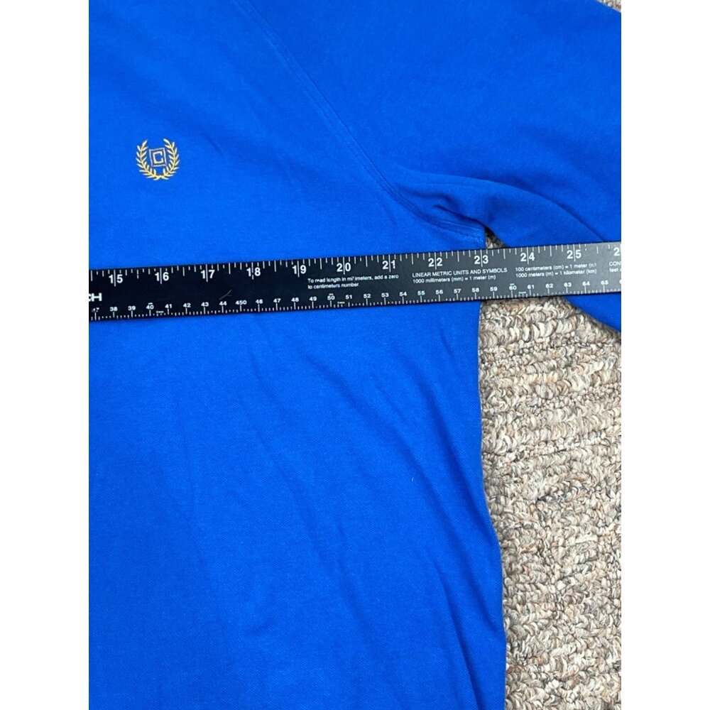 Chaps 1/4 Zip Pullover Mens L Blue Long Sleeve - Picture 6 of 7